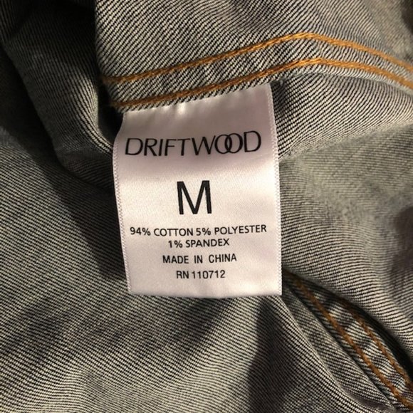 Driftwood Geena Denim Jacket Sherpa Collar EUC - Picture 8 of 9